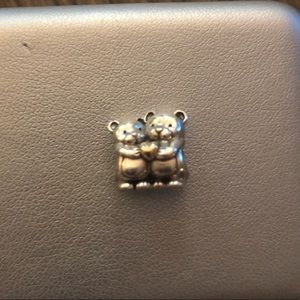 Pandora DISCONTINUED Two Bears Embracing Charm